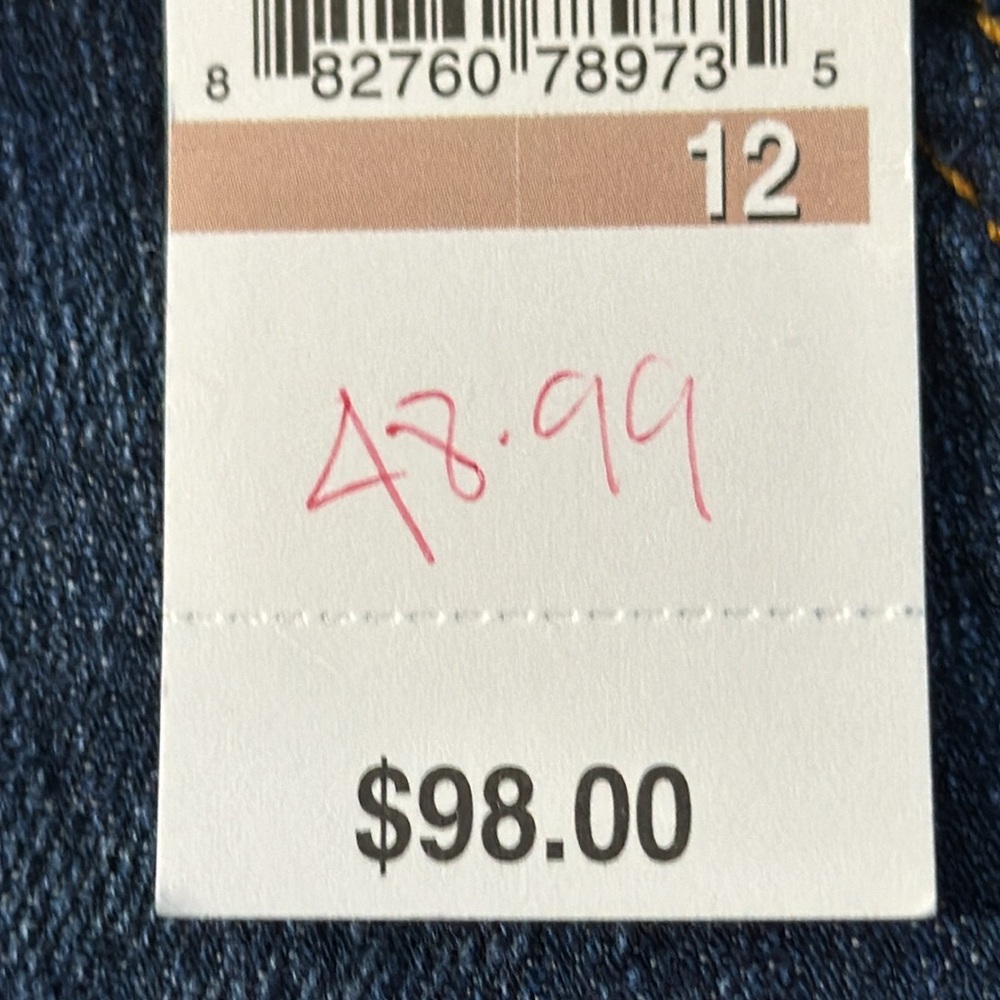 Vineyard Vines Dark & Stormy Blue Denim Skirt Size 12 - Picture 10 of 12